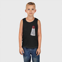 Майка детская хлопок Печать космодесантника, цвет: черный — фото 2