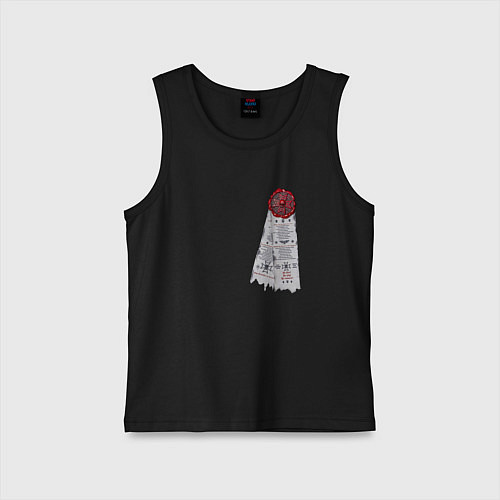 Детская майка Печать космодесантника / Черный – фото 1