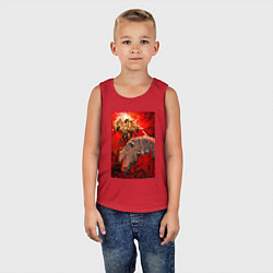 Майка детская хлопок Empire of Humanity - Warhammer, цвет: красный — фото 2