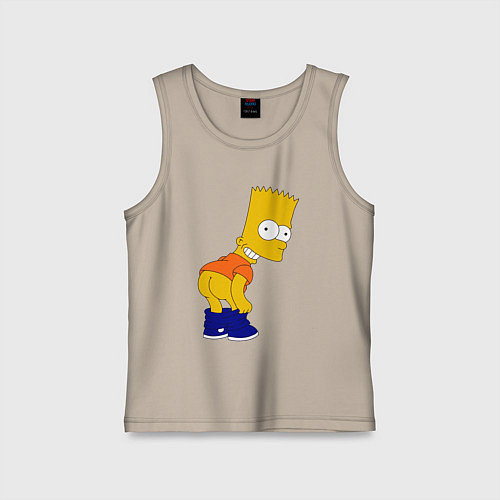 Детская майка Барт без штанов / Миндальный – фото 1