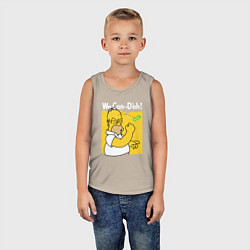 Майка детская хлопок Homer can doh, цвет: миндальный — фото 2