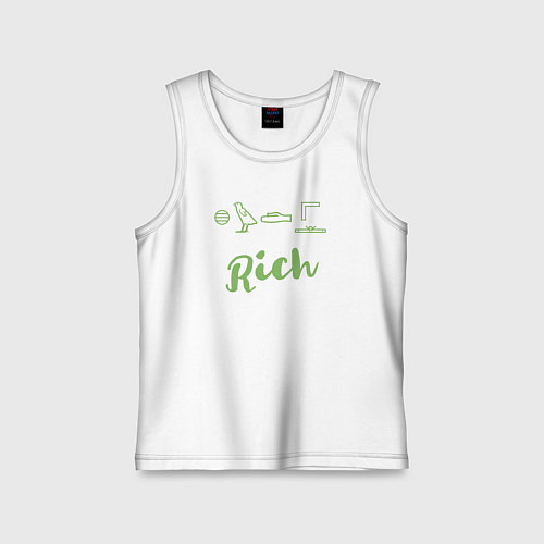 Детская майка Богатый / Белый – фото 1