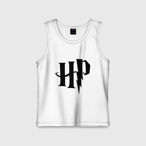 Детская майка Гарри Поттер - логотип / Белый – фото 1