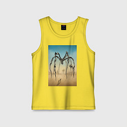 Майка детская хлопок Паук Дали и Буржуа цвет, цвет: желтый