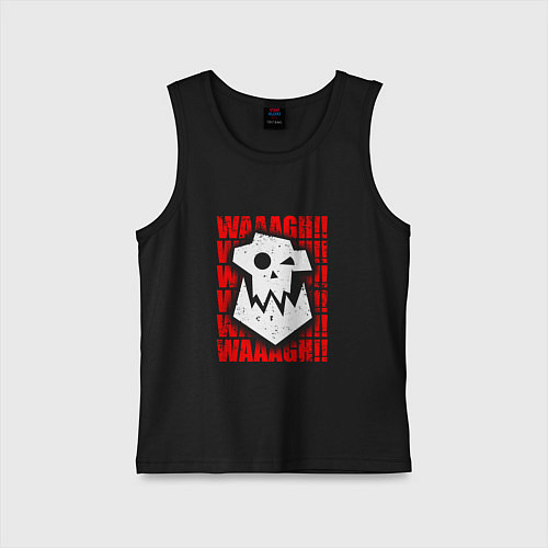Детская майка Waaagh warhammer - белый / Черный – фото 1