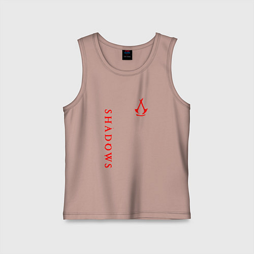 Детская майка Assassins creed - shadows red / Пыльно-розовый – фото 1