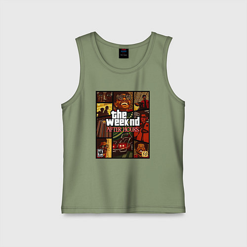 Детская майка The weeknd постер гта / Авокадо – фото 1