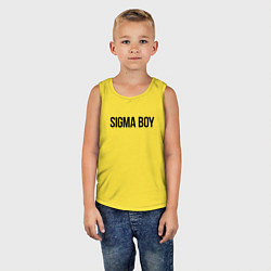 Майка детская хлопок Sigma - boy, цвет: желтый — фото 2