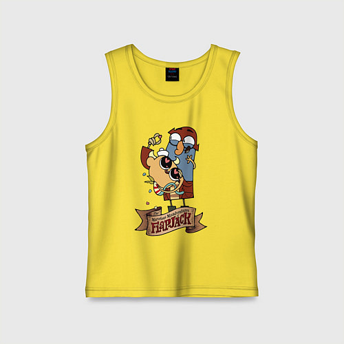 Детская майка Flapjack - heart candies / Желтый – фото 1