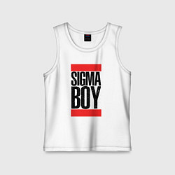 Майка детская хлопок Sigma boy, цвет: белый