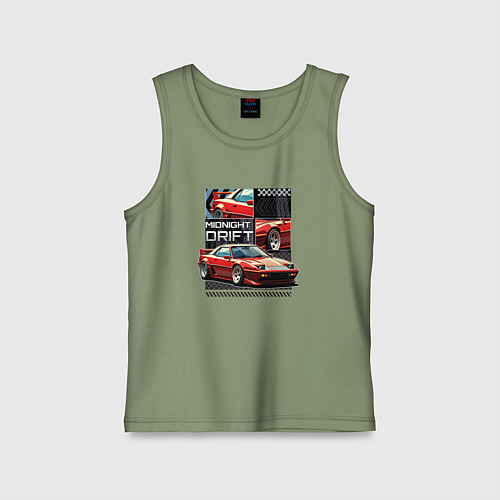 Детская майка Спортивная машина по кусочкам и целиком / Авокадо – фото 1