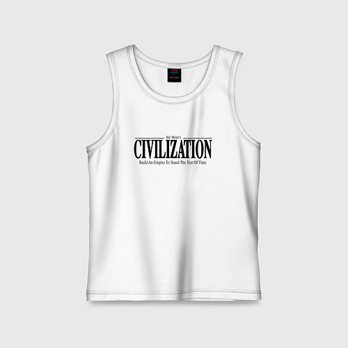 Детская майка Civilization - game / Белый – фото 1