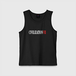 Майка детская хлопок Civilization VII, цвет: черный