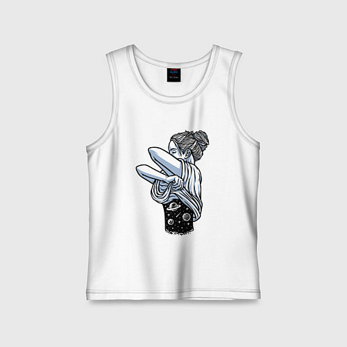 Детская майка Космическая красотка / Белый – фото 1