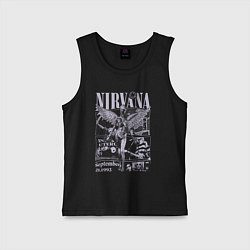 Майка детская хлопок Nirvana grunge, цвет: черный