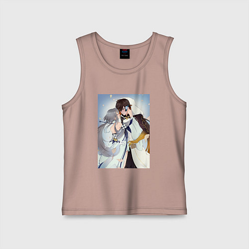 Детская майка Джун Ли и Гуй Джун / Пыльно-розовый – фото 1