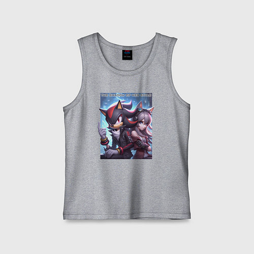 Детская майка Shadow and Maria - ai art / Меланж – фото 1