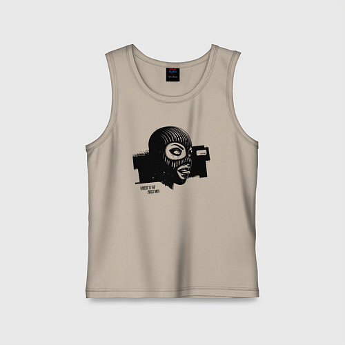 Детская майка Девушка с языком / Миндальный – фото 1