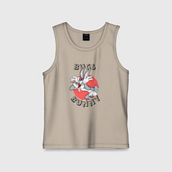 Майка детская хлопок Кролик Багз Банни, цвет: миндальный