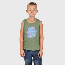 Майка детская хлопок Ты очень близко если можешь это прочитать, цвет: авокадо — фото 2