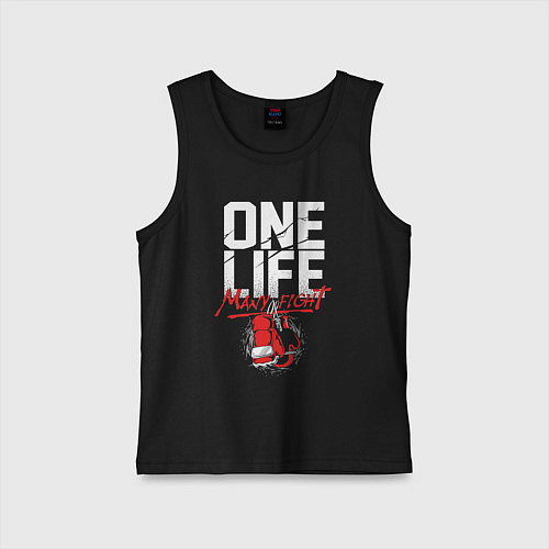 Детская майка One life many fight / Черный – фото 1