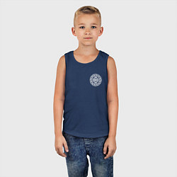 Майка детская хлопок Символика славянского Белобога, цвет: тёмно-синий — фото 2