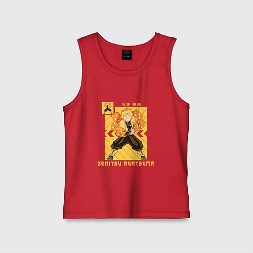 Детская майка Клинок рассекающий демонов Зеницу в атаке / Красный – фото 1