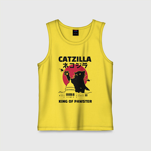 Детская майка Котзилла / Желтый – фото 1