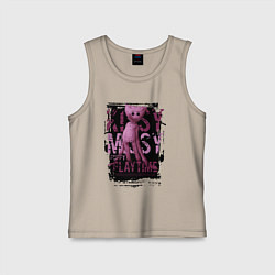 Майка детская хлопок Кисси Мисси из Poppy Playtime, цвет: миндальный