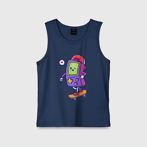 Детская майка Tetris skater / Тёмно-синий – фото 1