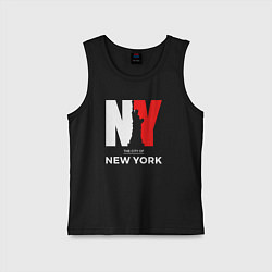 Майка детская хлопок The city of New York, цвет: черный