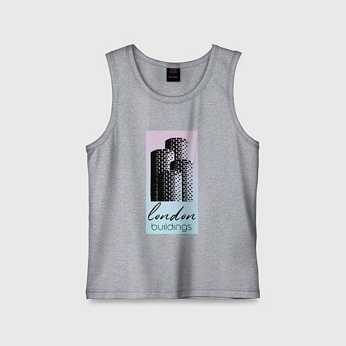 Детская майка Строения Лондона / Меланж – фото 1