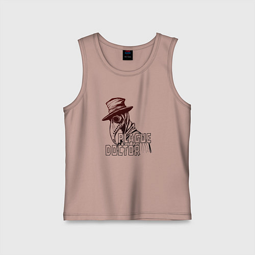 Детская майка Понурый чумной доктор / Пыльно-розовый – фото 1