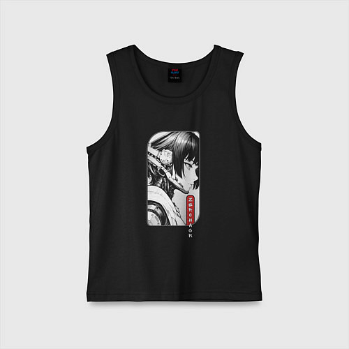 Детская майка Девушка-хакер / Черный – фото 1