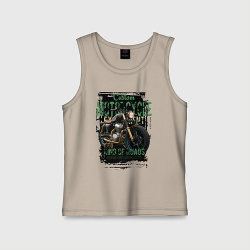 Детская майка Кастом мотоцикл / Миндальный – фото 1