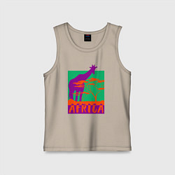 Майка детская хлопок В Африке, цвет: миндальный