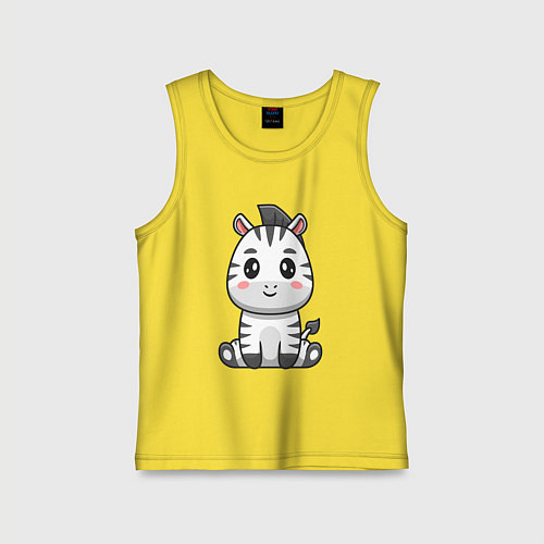 Детская майка Весёлая зебра / Желтый – фото 1