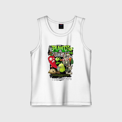 Детская майка Растения против зомби с перчиком / Белый – фото 1
