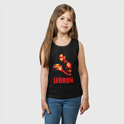Майка детская хлопок King James Lebron, цвет: черный — фото 2
