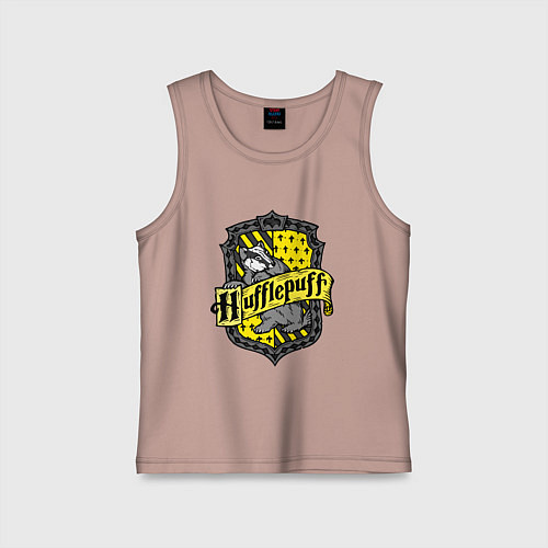 Детская майка Hufflepuff emblem / Пыльно-розовый – фото 1