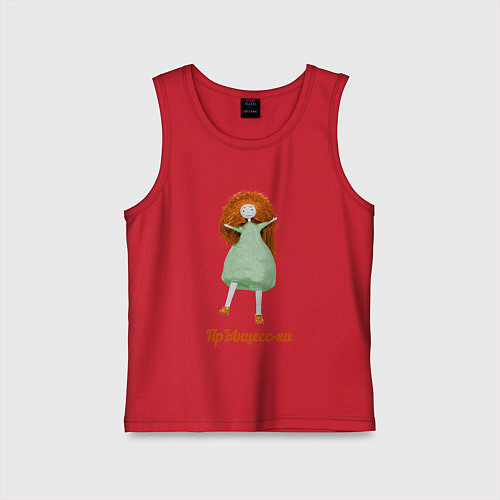 Детская майка Рыжеволосая принцесса / Красный – фото 1