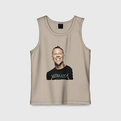 Майка детская хлопок James Alan Hetfield - Metallica leader, цвет: миндальный