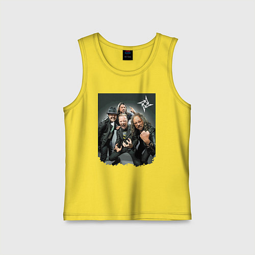 Детская майка Metallica cool dudes - thrash metal / Желтый – фото 1