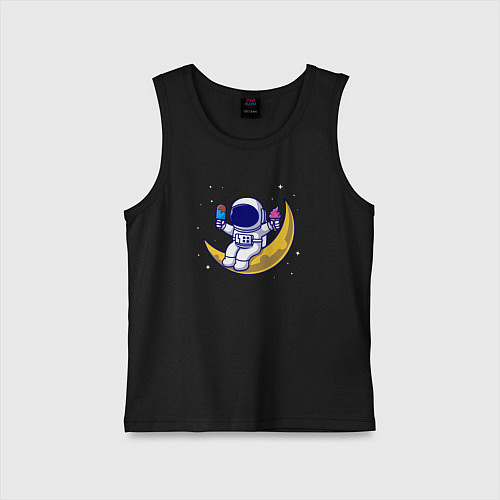 Детская майка Космическое мороженое / Черный – фото 1