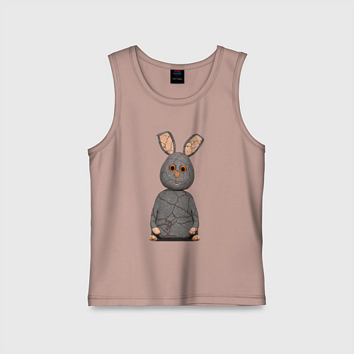Детская майка Cartoon hare character / Пыльно-розовый – фото 1