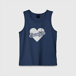 Майка детская хлопок Love Cavaliers, цвет: тёмно-синий