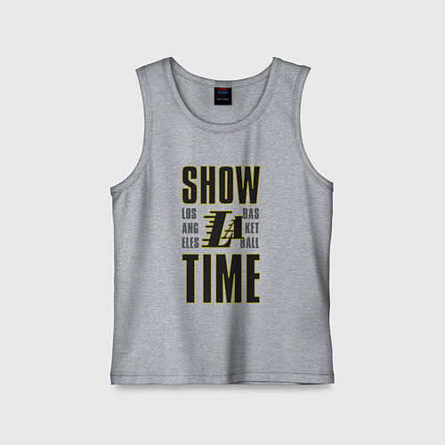 Детская майка Lakers show time / Меланж – фото 1