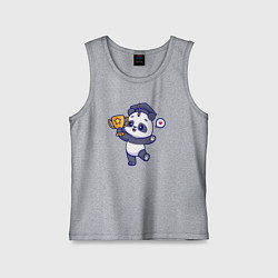 Майка детская хлопок Панда чемпион, цвет: меланж