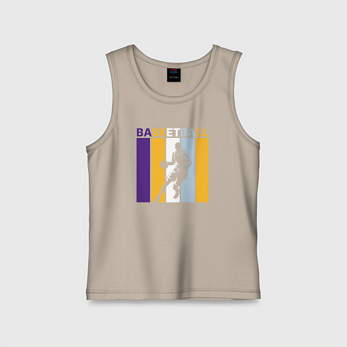 Детская майка Play basketball / Миндальный – фото 1