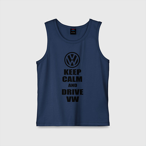 Детская майка Keep Calm & Drive VW / Тёмно-синий – фото 1
